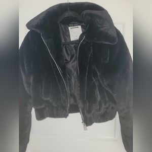 Jacket black fur